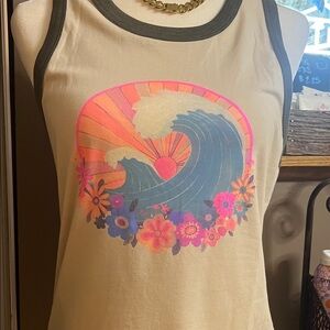 Natural Life Wave Graphic Tank Top